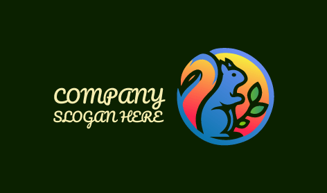 Degrade Mavi Sincap Logosu