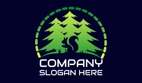 Green Forest Squirrel Logo