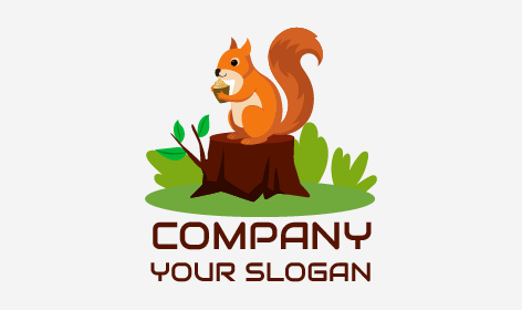 Green Grass Squirrel Logo
