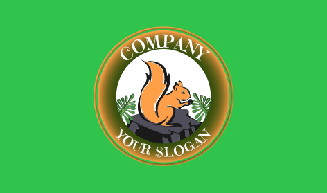 Mustard Yellow Squirrel Logo