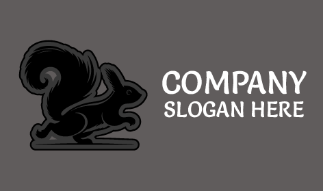 Black Squirrel Silhouette Logo