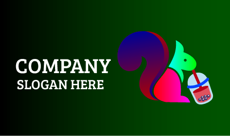 Squirrel Sipping Juice Logo