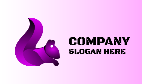 Vibrant Purple Squirrel Logo