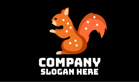 White Dots Squirrel Logo