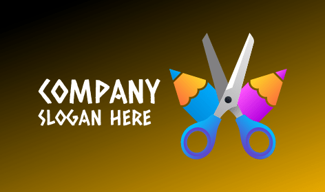 Logotipo De Papelería De Tijeras Azules