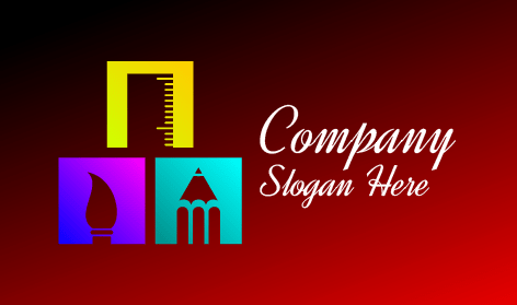 Logotipo De Papelería Con Fondo Degradado