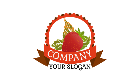 Logo Stroberi Merah Segar