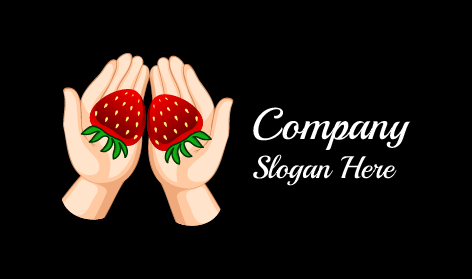 Logotipo De Fresa Recién Recolectada