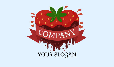 Logotipo De Fresa Fresca Y Jugosa