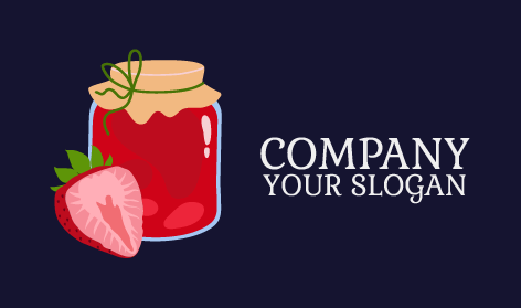 Logotipo De Mermelada De Fresa Premium
