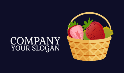 Logotipo De Fresa Roja Con Cáscara