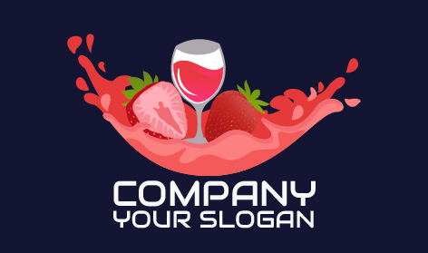 Logotipo De Salpicadura De Jugo De Fresa Roja