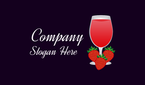 Logotipo De Bebida De Fruta De Fresa