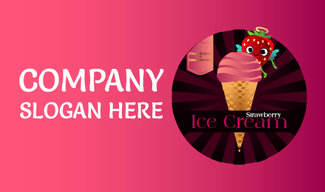 Logo Del Gelato Alla Fragola