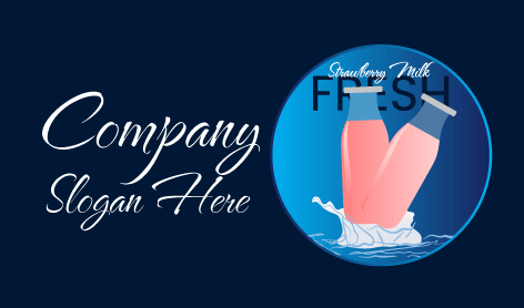 Çilekli Süt Şişesi Logosu