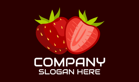 Logotipo De Fresa De Rendimiento Sostenible