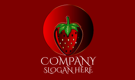 Kadifemsi Kırmızı Çilek Logosu