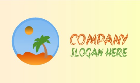 Schönes Sommersonnenuntergang-logo