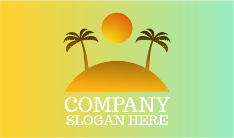 Klassisches Logo Für Den Sommersonnenuntergang