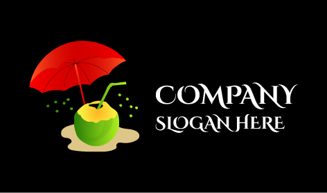 Logotipo De Verano De Agua De Coco