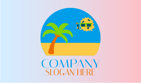 Logo Matahari Musim Panas Yang Modis