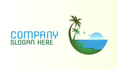 Grünes Insel Sommerlogo