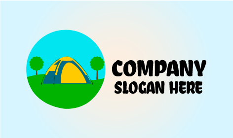 Logo Musim Panas Ladang Hijau Subur