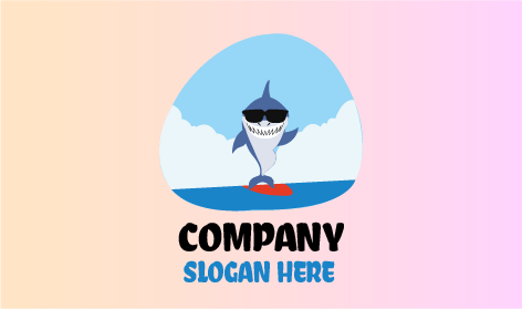Logotipo De Verano De Tiburón Marino