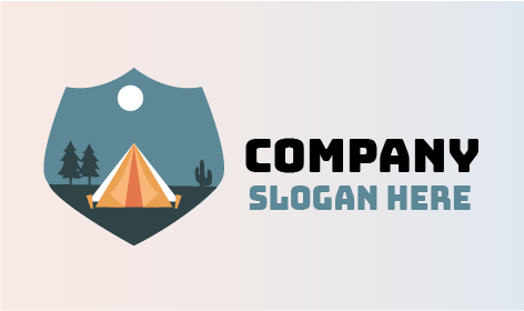 Logotipo De Campamento Nocturno De Verano