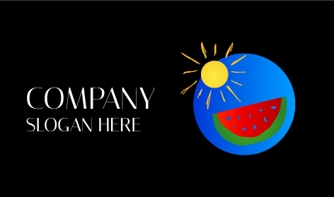Red Watermelon Summer Logo