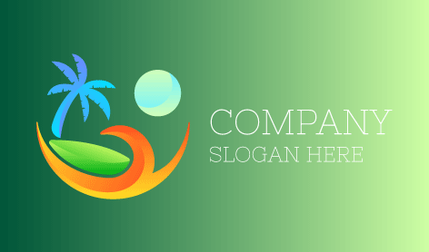 Entspannendes Strand Sommerlogo