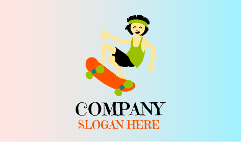 Logotipo De Actividad De Patinaje De Verano