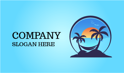 Sonnengeküsstes Sommer Ozean Logo