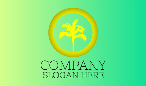 Gelbes Kreisbaum Sommerlogo