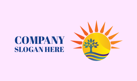 Blue Tree Sun Logo