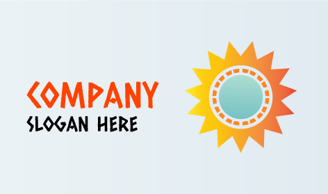 Sonnen Logo Mit Blumigem Design