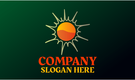 Minimalistisches Glänzendes Sonnen Logo