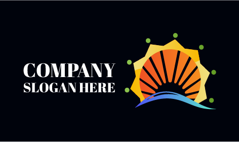 Orangefarbenes Sonnenstrahlen-logo