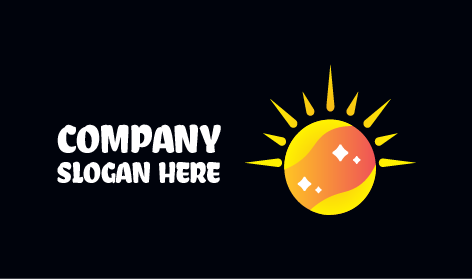 Orange Gelbes Sonnenlogo