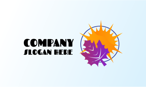 Lila Ahornblatt-sonnenlogo