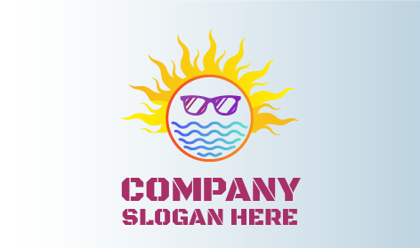 Purple Spectacles Sun Logo