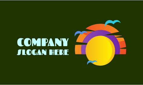 Himmelblaues Vogel-sonnen-logo