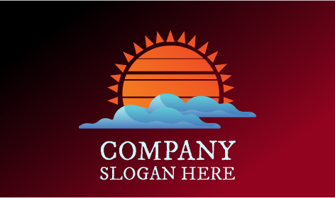 Stein Blau Wolken Sonne Logo