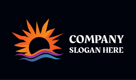 Logo Mit Starken Sonnenstrahlen