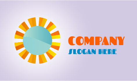 Leuchtendes Gelbes Sonnen Logo