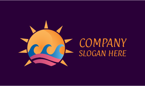 Wasserwelle Sonne Logo