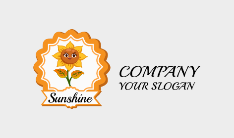 Sevimli Kız Ayçiçeği Logosu