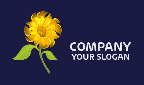 Animasyonlu Zarif Ayçiçeği Logosu
