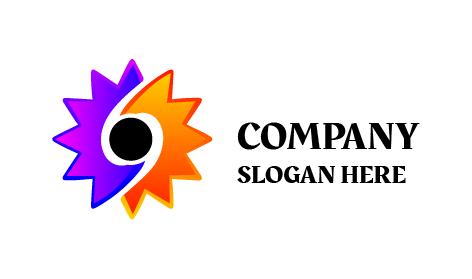 Logo Fleuron Tournesol À Disque Noir