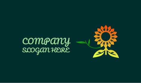 Parlak Turuncu Ayçiçeği Logosu